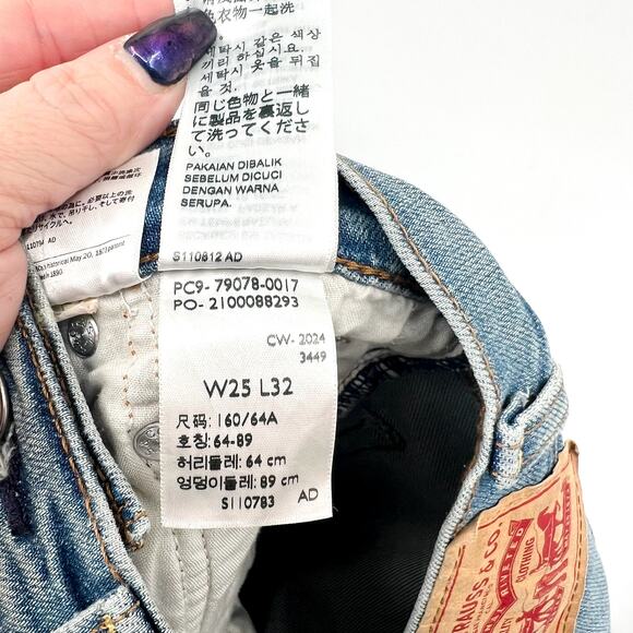 Levi's Womens Ribcage Straight Jeans 25x32 0 Blue Ringing Bells 79078-0017 NWT - Picture 11 of 16
